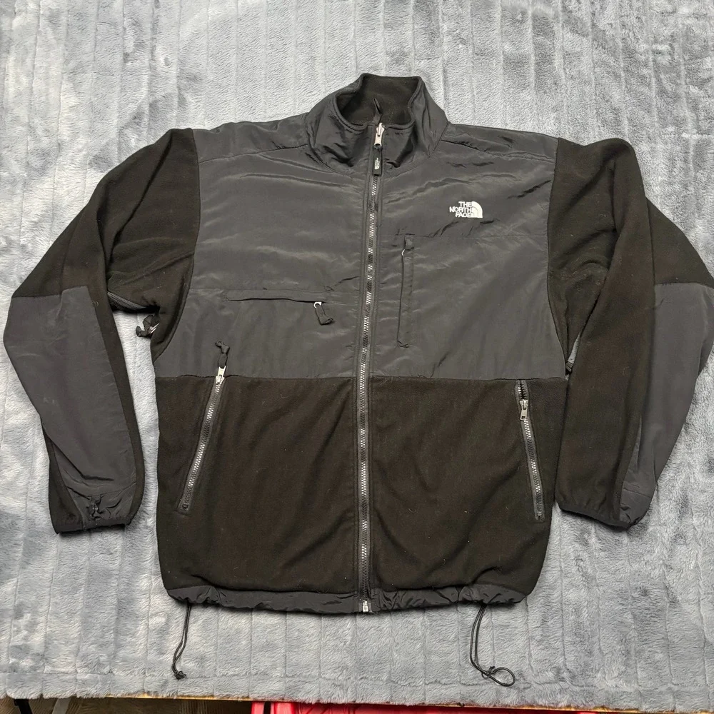 The North Face Denali Polartec Fleece Jacket Mens Large Black Full Zip 11511